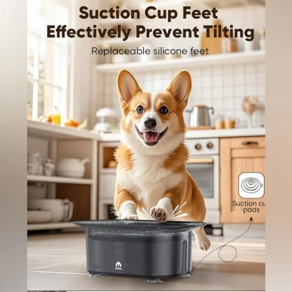 New-No Mess Dispenserl,Anti-Choking Puzzle Food Bowls(with Suction Cup Foot Pad)